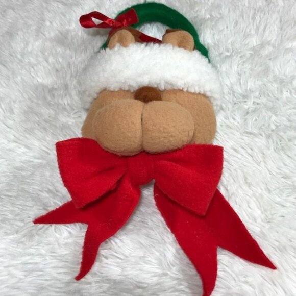 Santa's Workshop Plush Stuffed Christmas Reindeer Door Knob Hanger - Picture 4 of 9
